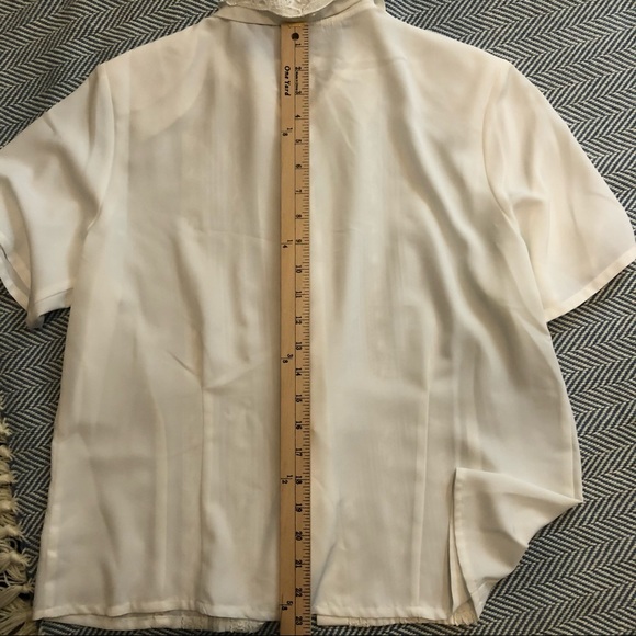 Laura Scott Vintage White Peter Pan Collar Blouse - Picture 13 of 13